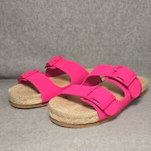 Vibrant Pink Double-Strap Women's Sandals